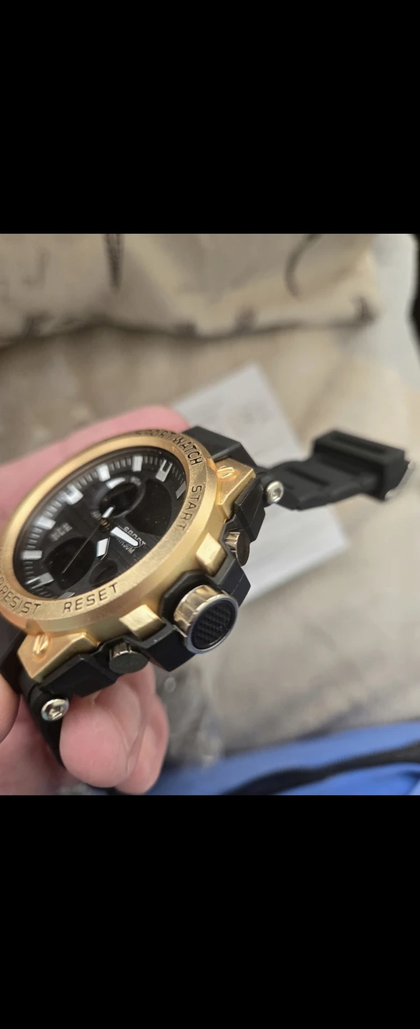 Sport Watch Gold Tone Digital Analog - photo 2