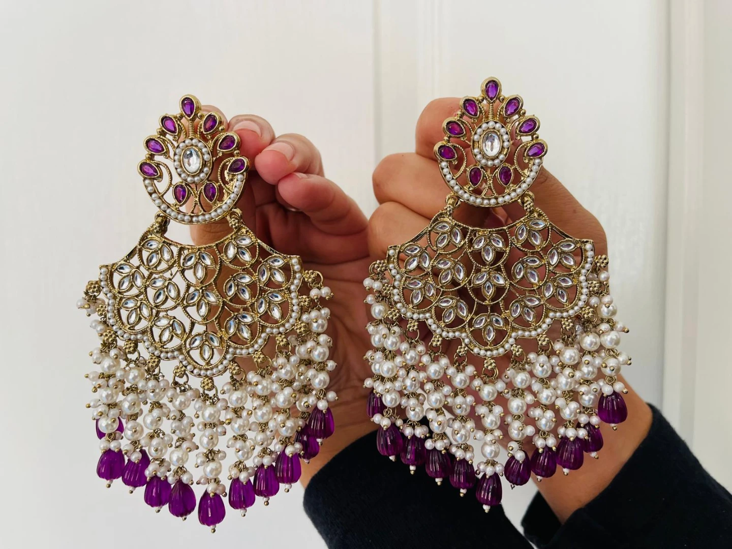 Traditional Indian Style Chandelier Earrings - photo 2