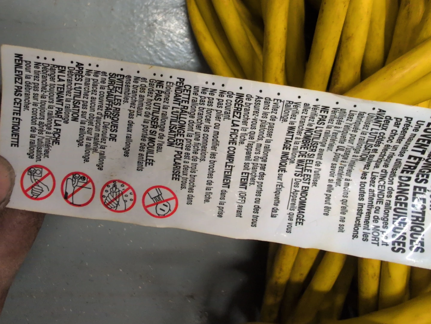 Yellow Extension Cord - photo 2
