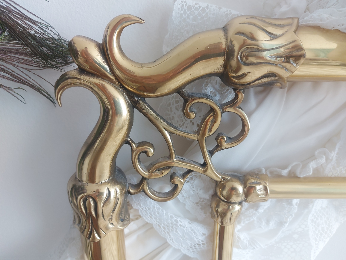 Brass Headboard with Ornate Detailing - photo 2