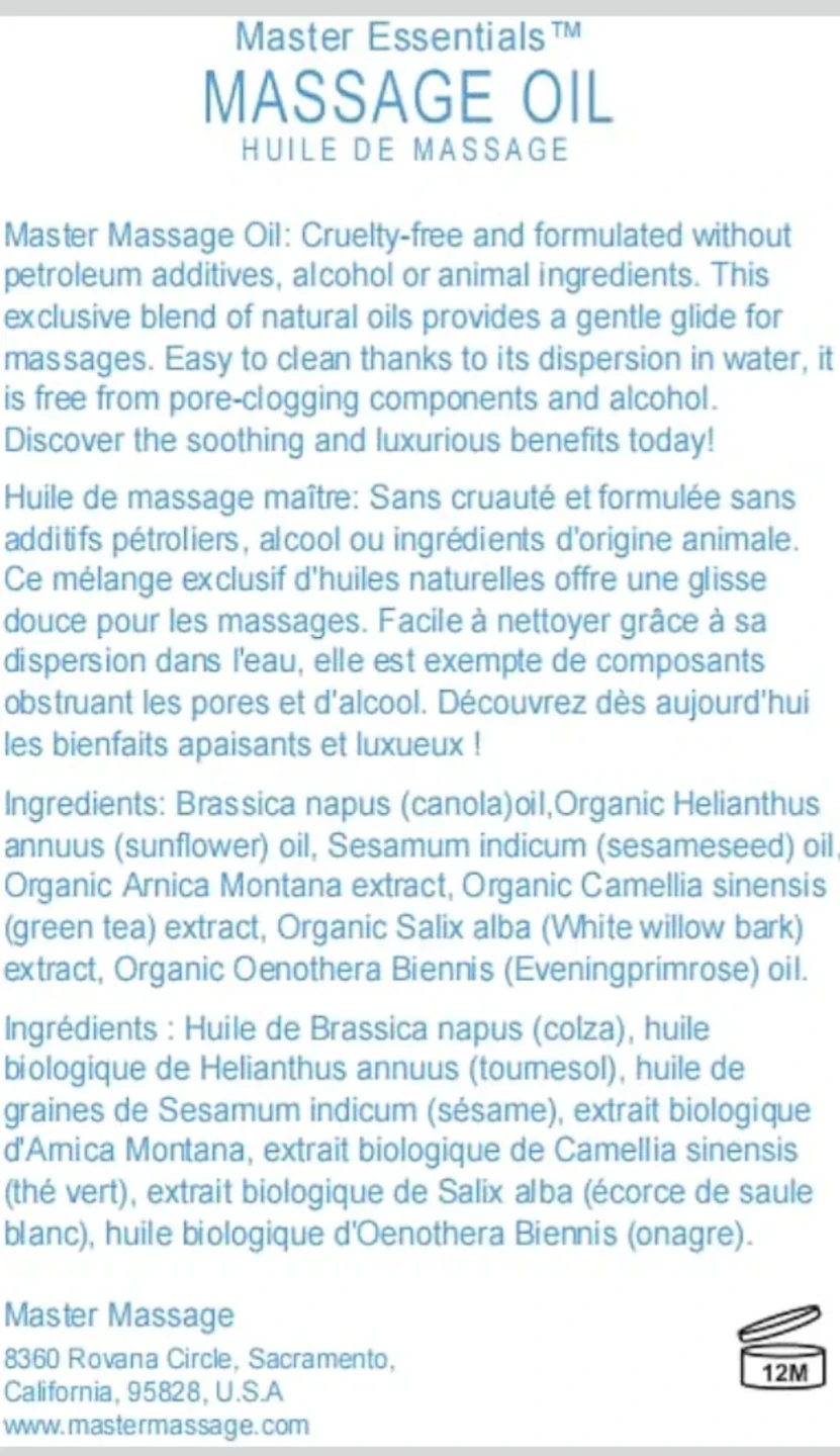 Master Essentials Unscented Massage Oil 1 Gallon - photo 2