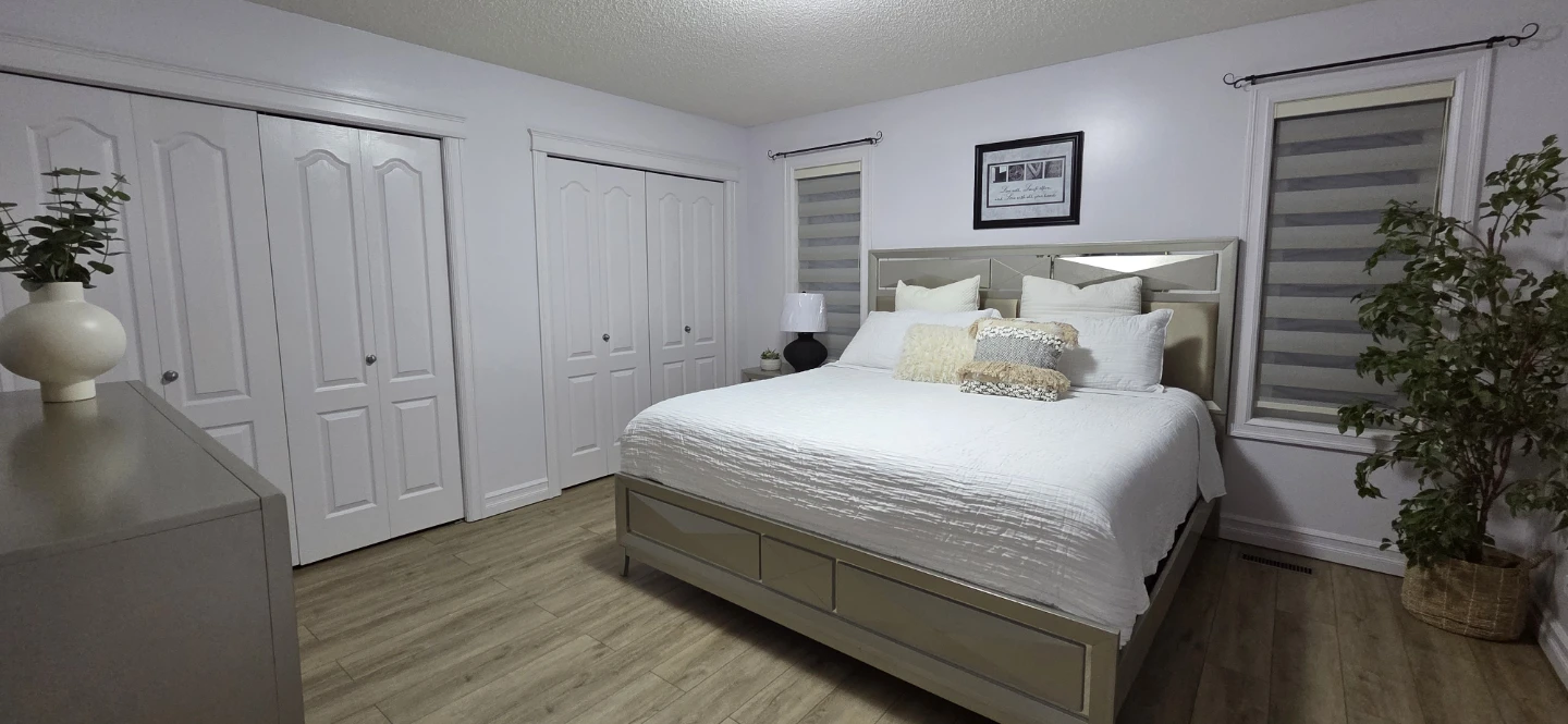 King size bed frame and mattress
