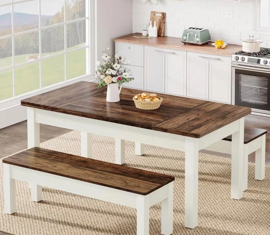 Dining Table with 2 Benches
