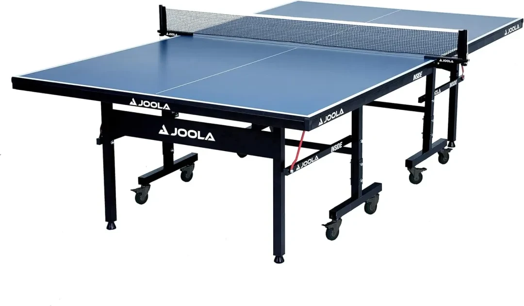 Ping pong board with robot ball collector and thrower
