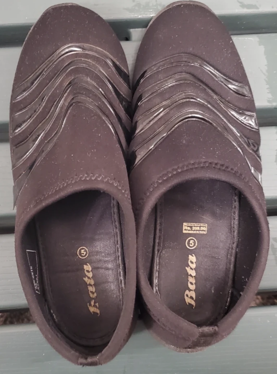 Bata Black Flats Size 5