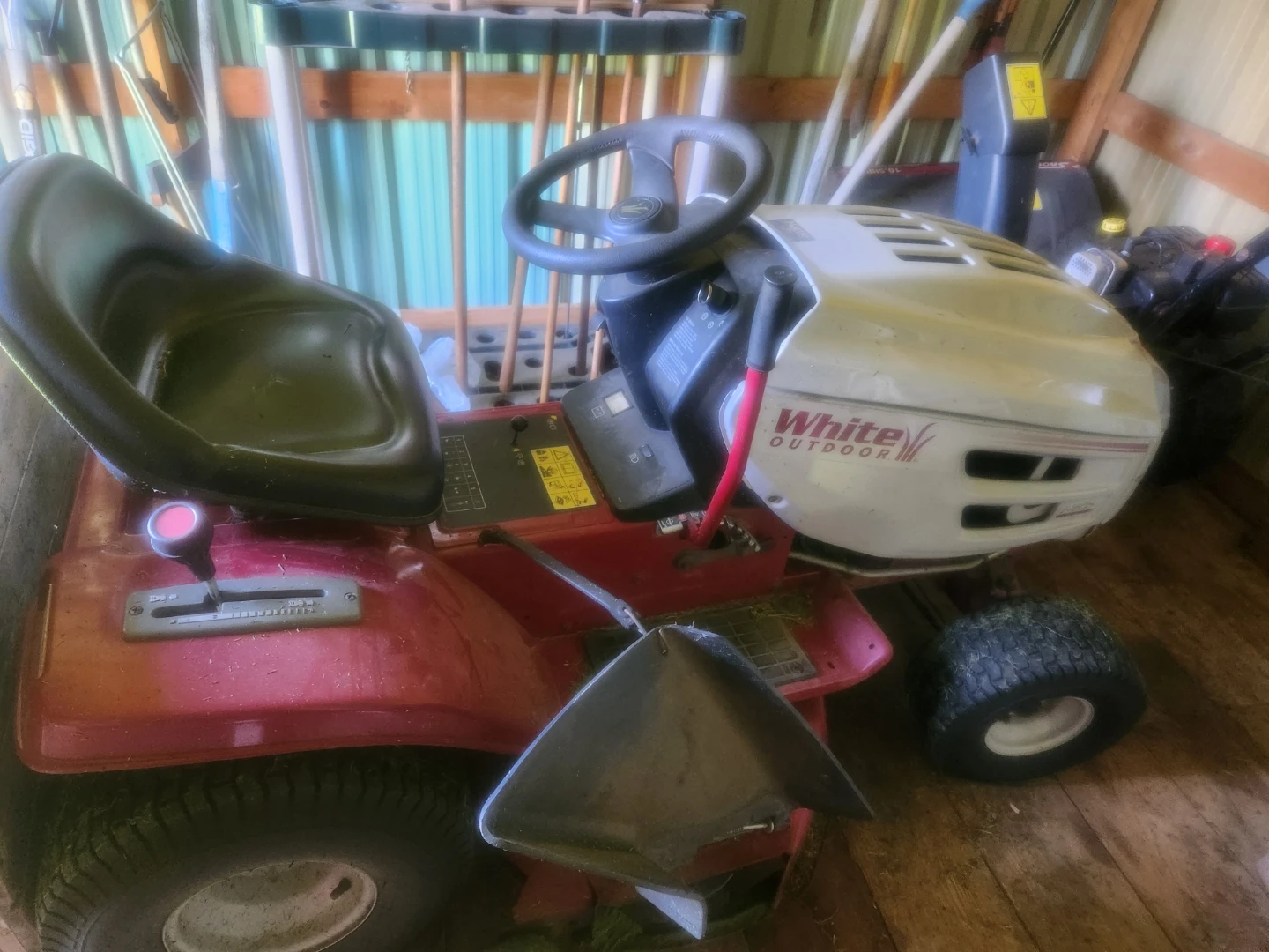 8 Year Old White Outdoor Riding Mower
