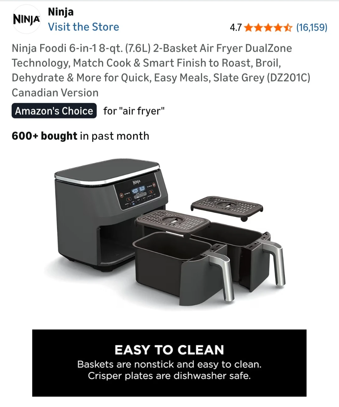Ninja Foodi 6-in-1 8-qt. Air Fryer DualZone - photo 2