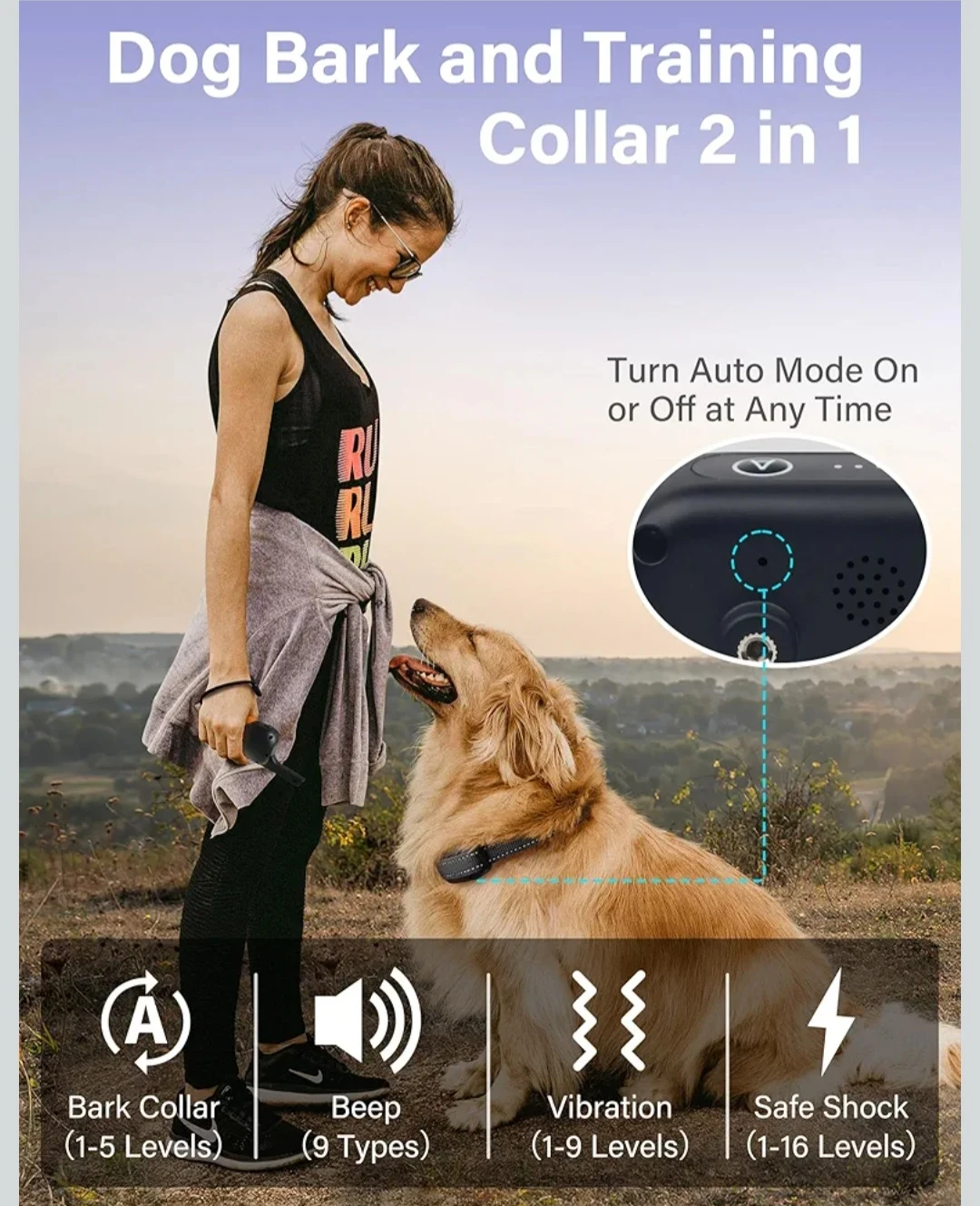 PaiPaitek Dog Training Collar 3300ft Remote Range - photo 2