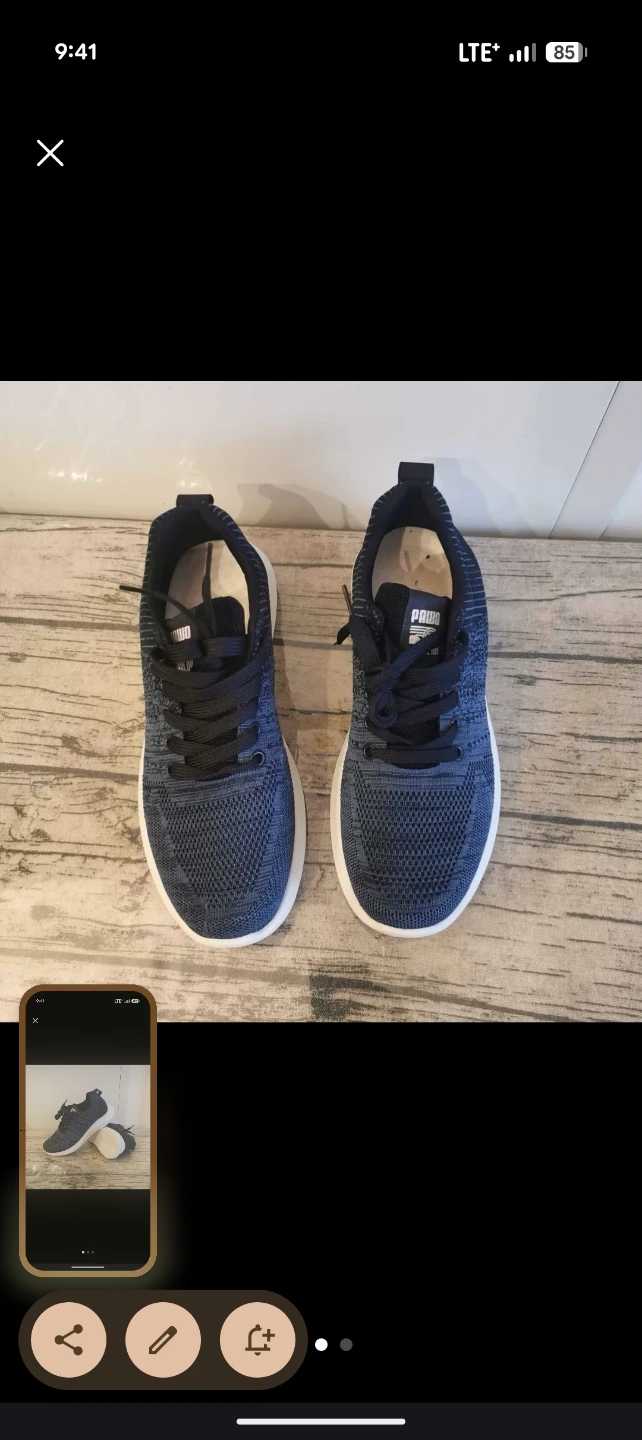 Blue Knit Running Shoes - photo 2