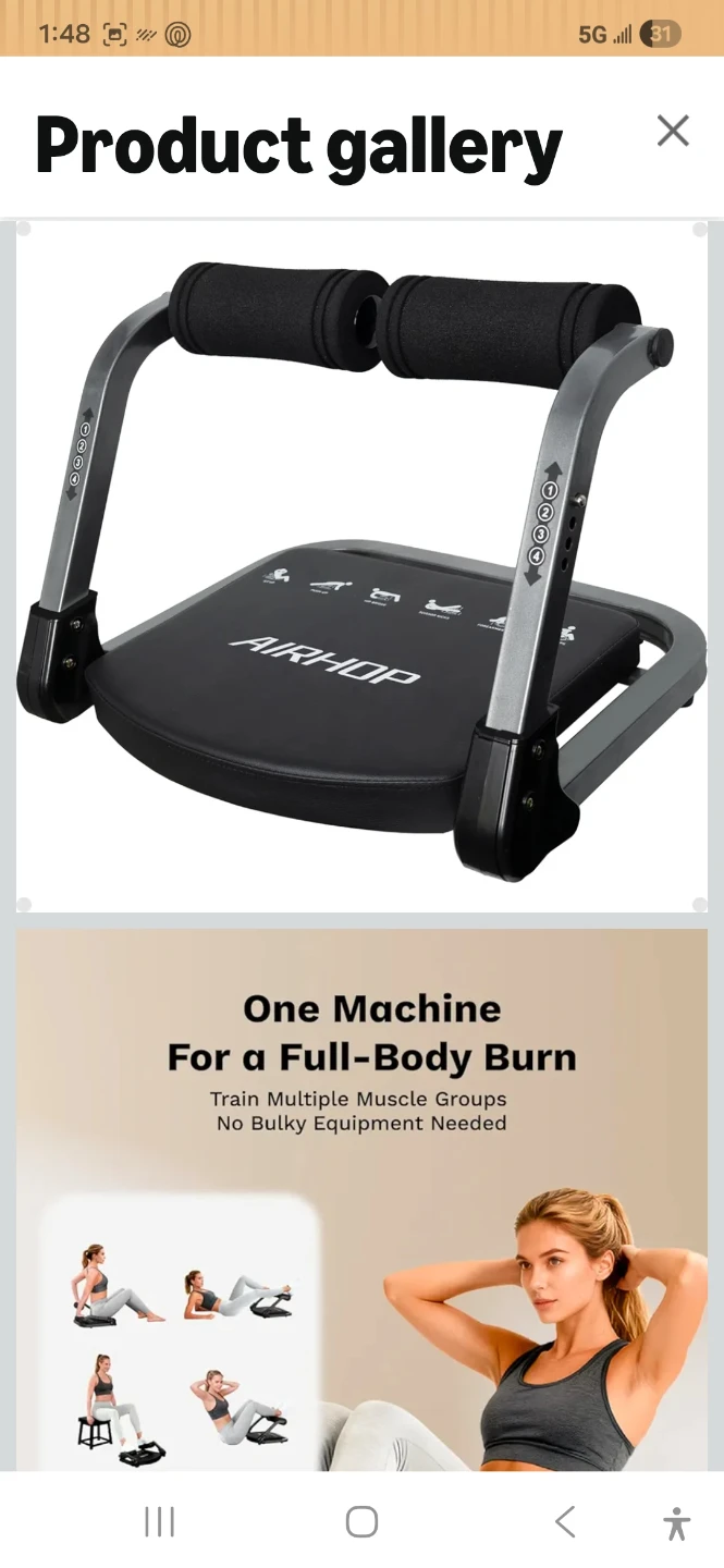 AIRHOP Abdominal Trainer Machine