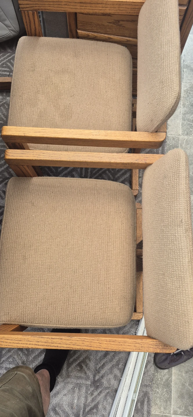 Oak Dining Table and Chairs Set - photo 4