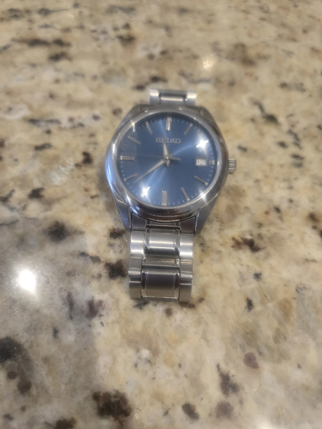 Seiko Blue Dial Stainless Steel Watch
