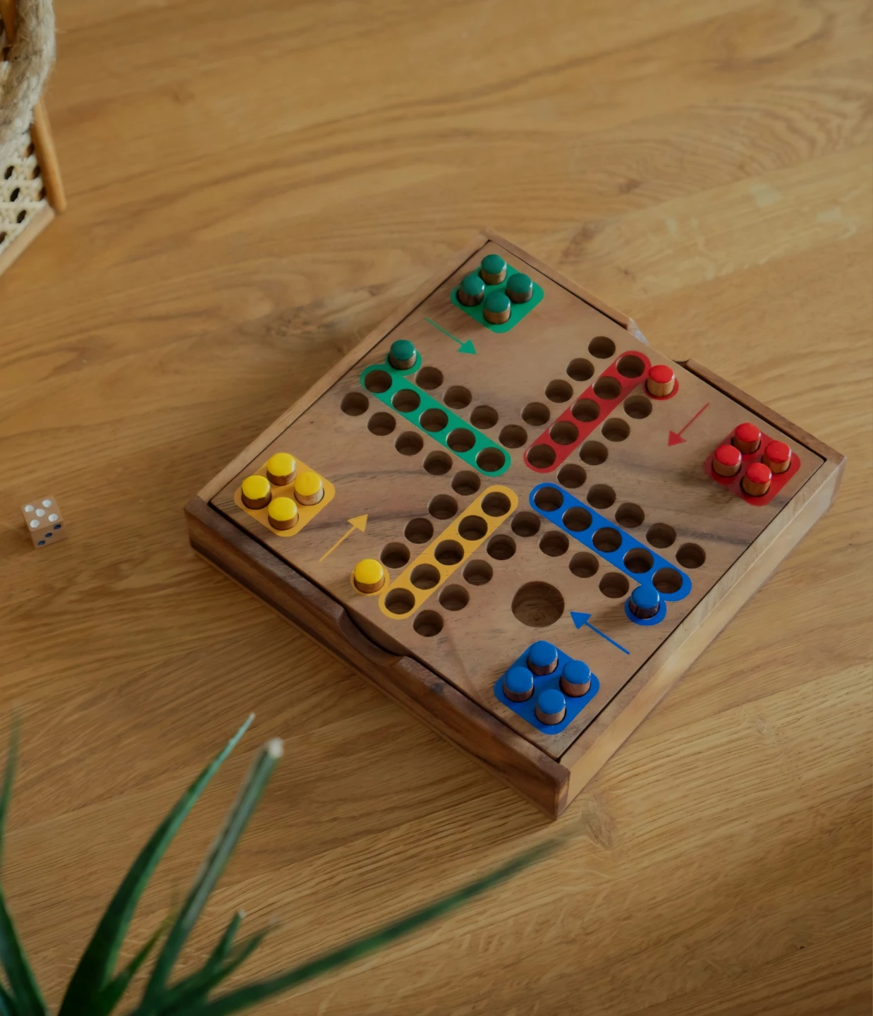 Wooden Mini Ludo Board Game - photo 2