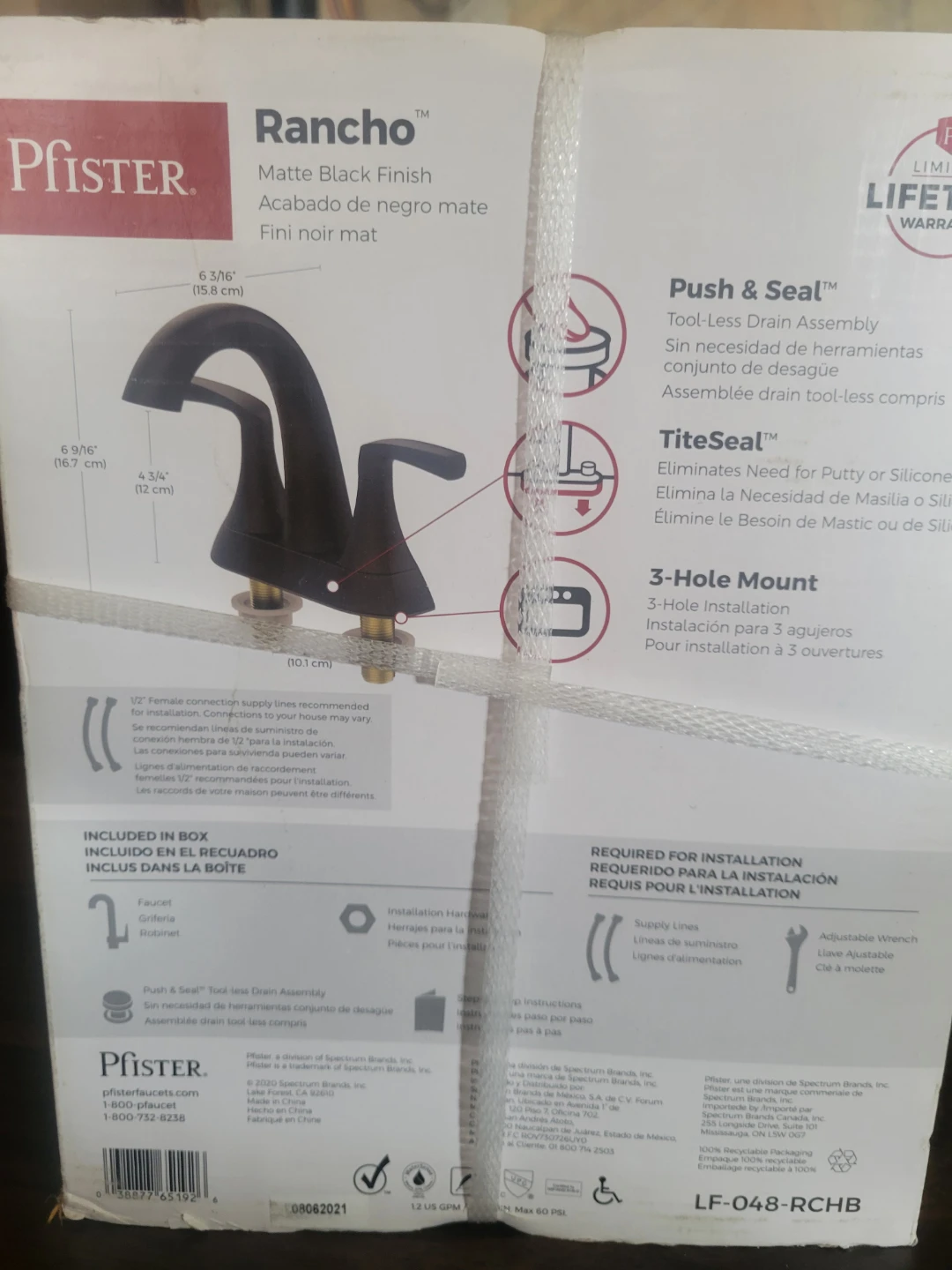 Pfister Rancho Matte Black 2-Handle Centerset Bathroom Faucet - photo 3