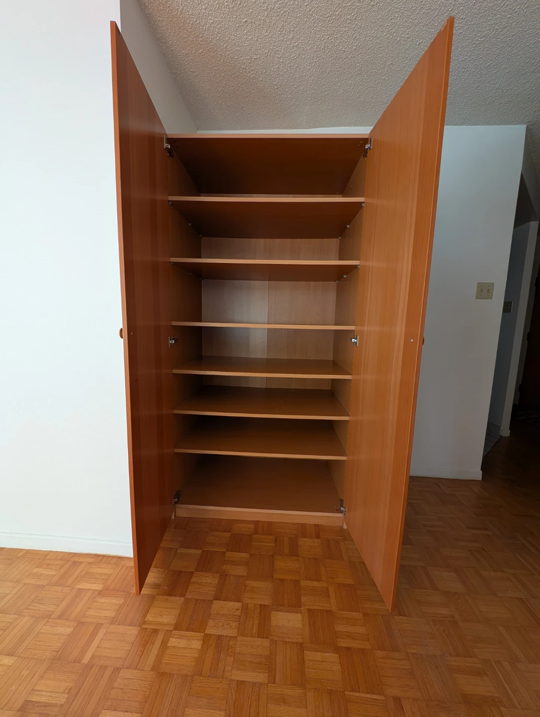 Ikea Light Wood Wardrobe with Double Doors
