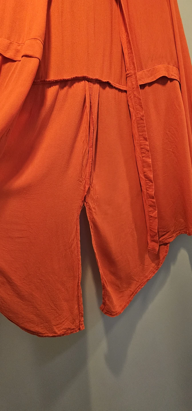 Enzzo Orange Button-Up Shirt - Size S - photo 3