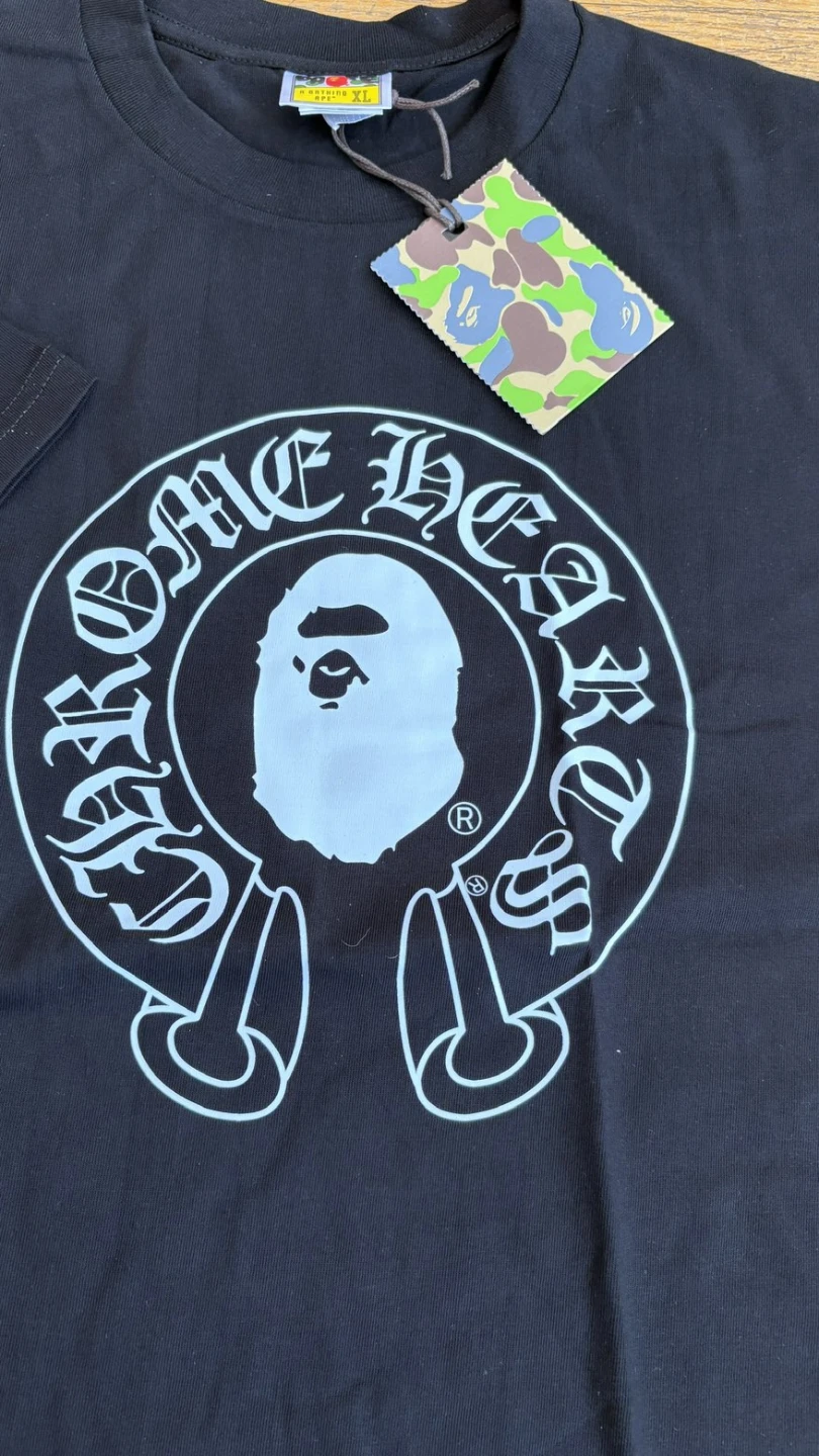 A Bathing Ape x Chrome Hearts T-Shirt Black XL - photo 4
