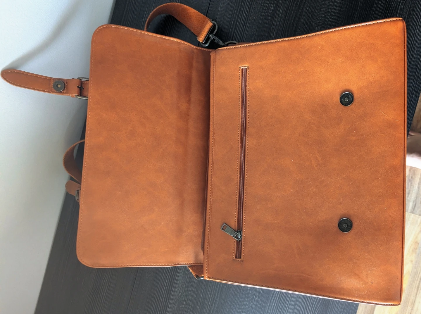Lubardy Brown Faux Leather Messenger Bag - photo 2