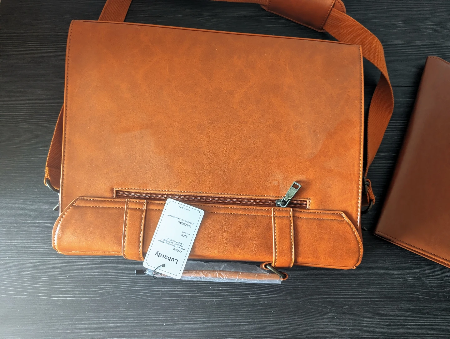 Lubardy Brown Faux Leather Messenger Bag - photo 3