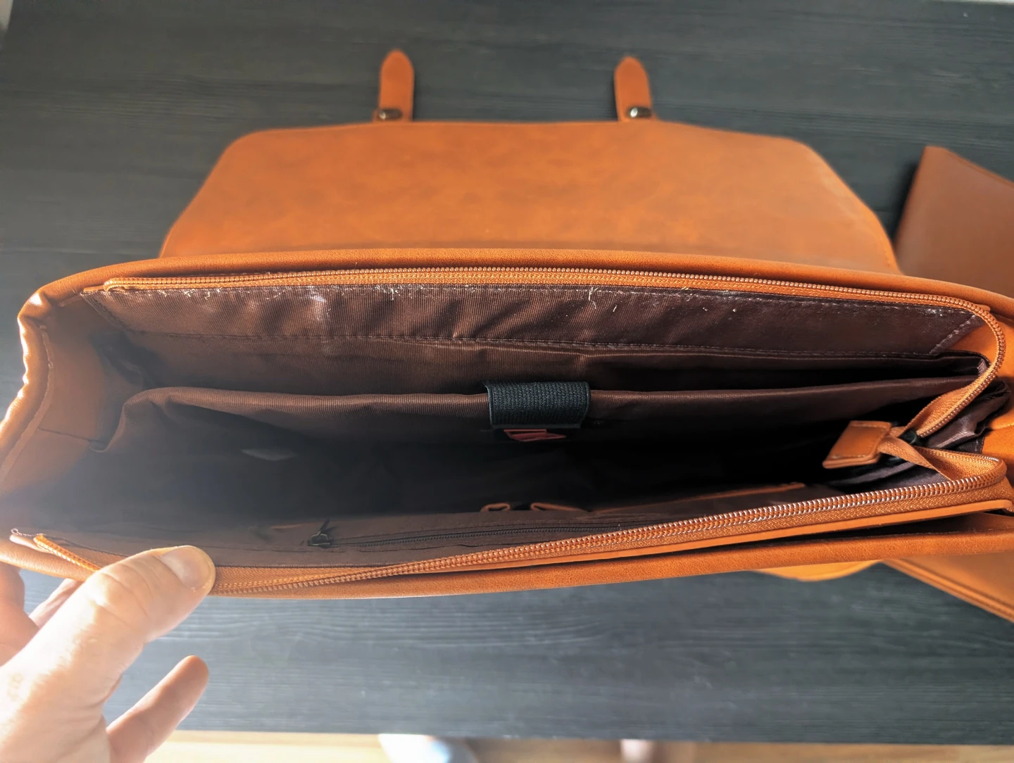 Lubardy Brown Faux Leather Messenger Bag - photo 4