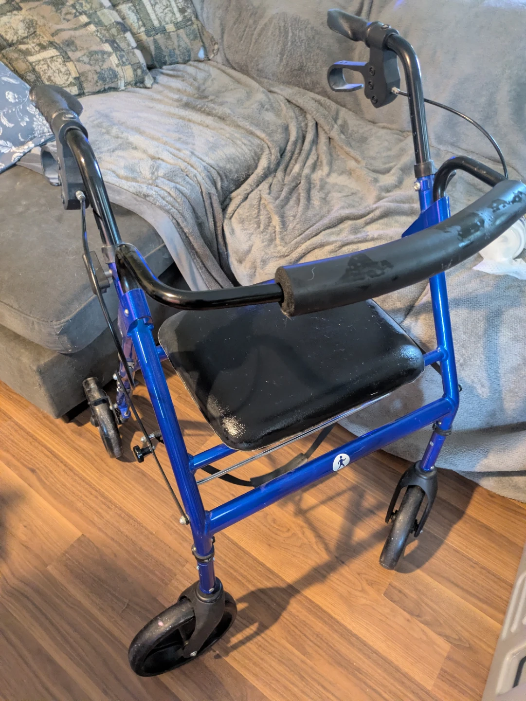 Blue Rollator with Seat - photo 2