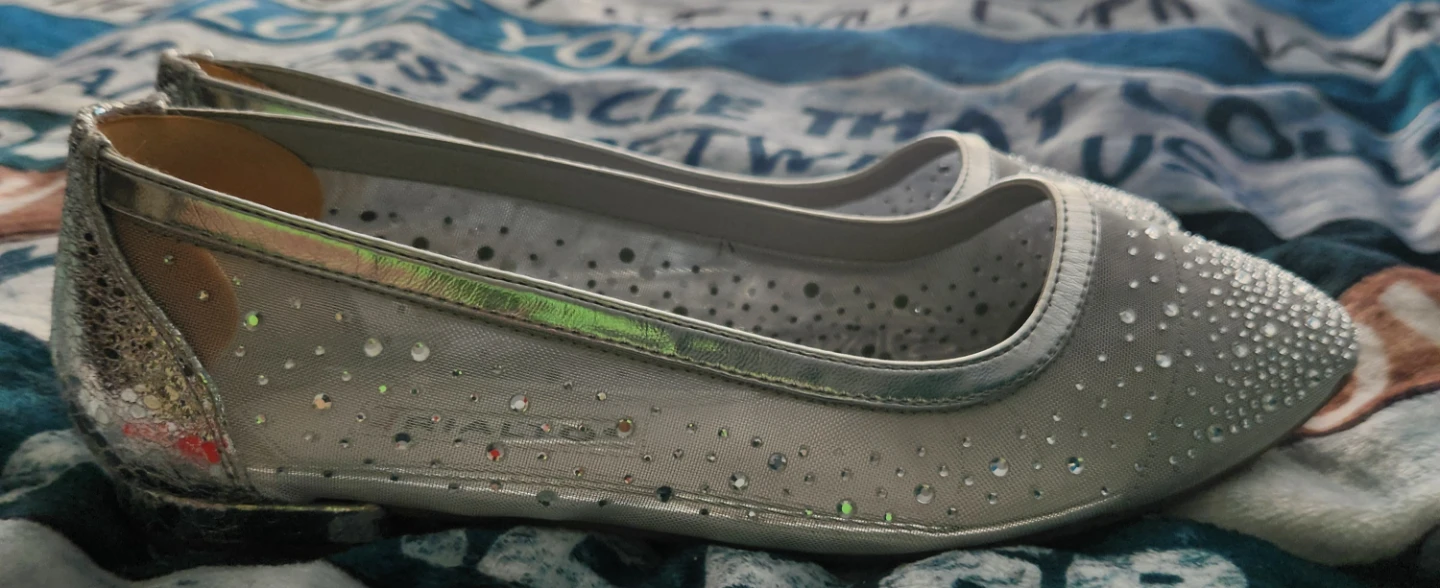 Rialto Silver Embellished Ballet Flats - photo 3