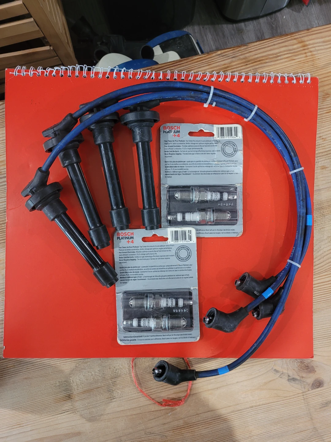 Bosch Platinum +4 Spark Plugs & NGK Spark Plug Wires - photo 2