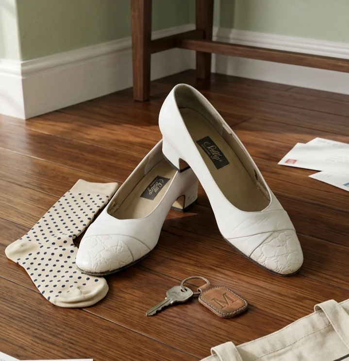 Soft White Leather Heels