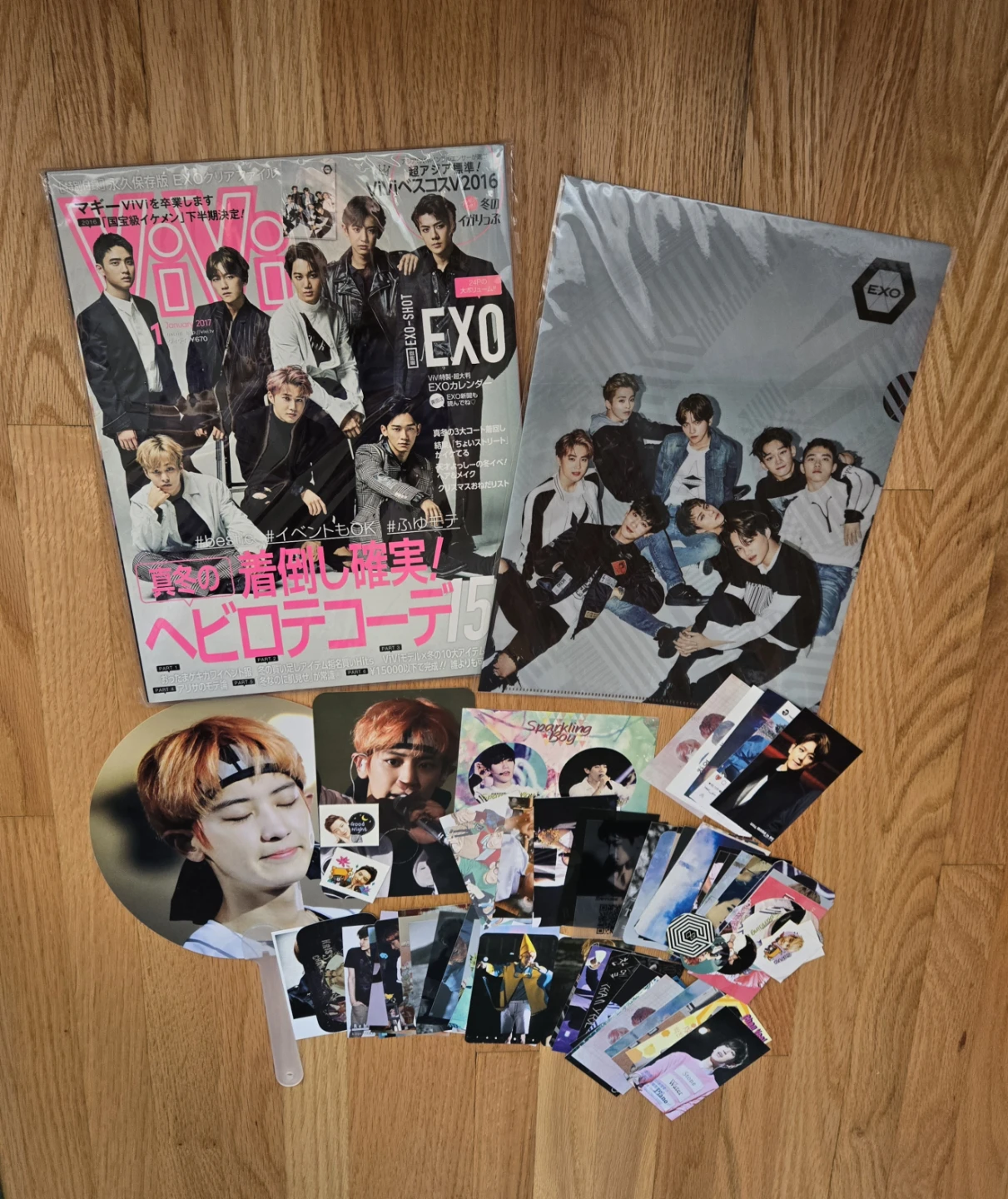 K-pop EXO ViVi 2017 Magazine Baekhyun Chanyeol Sehun Kai D.O