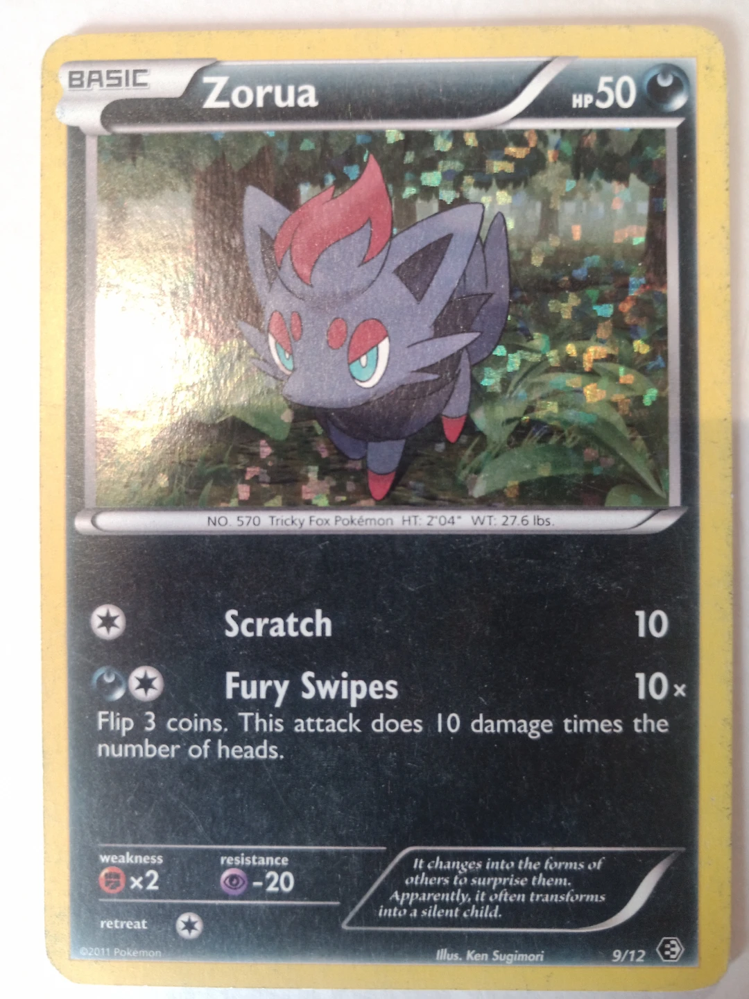 Pokemon TCG Zorua Card