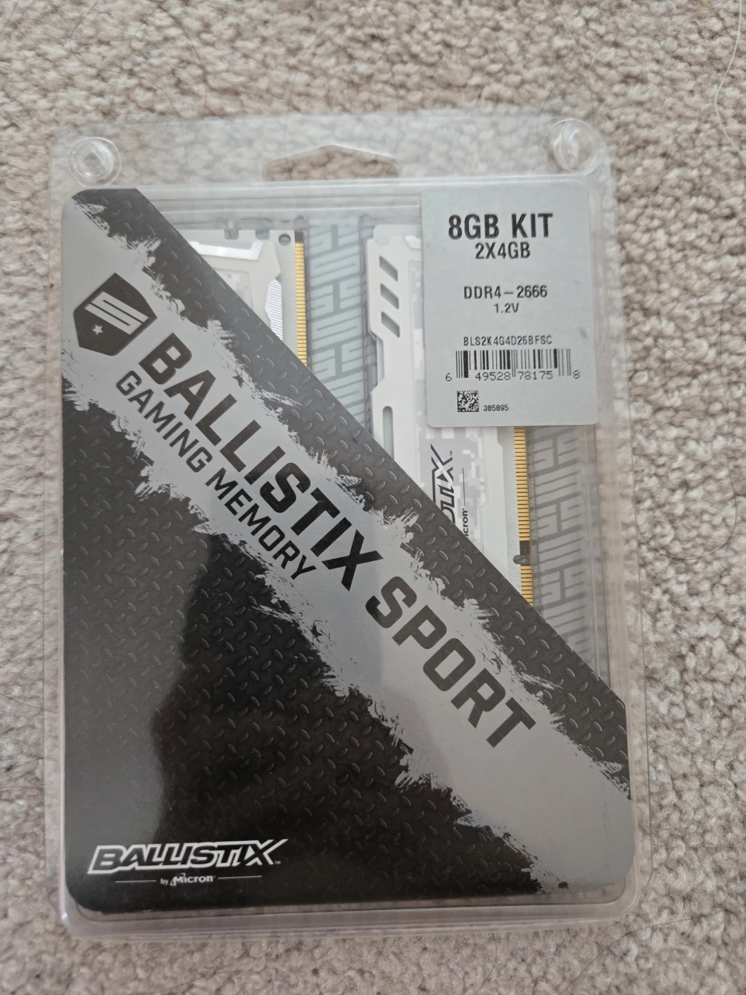 Ballistix Sport 8GB DDR4 Gaming Memory Kit (2x4GB)