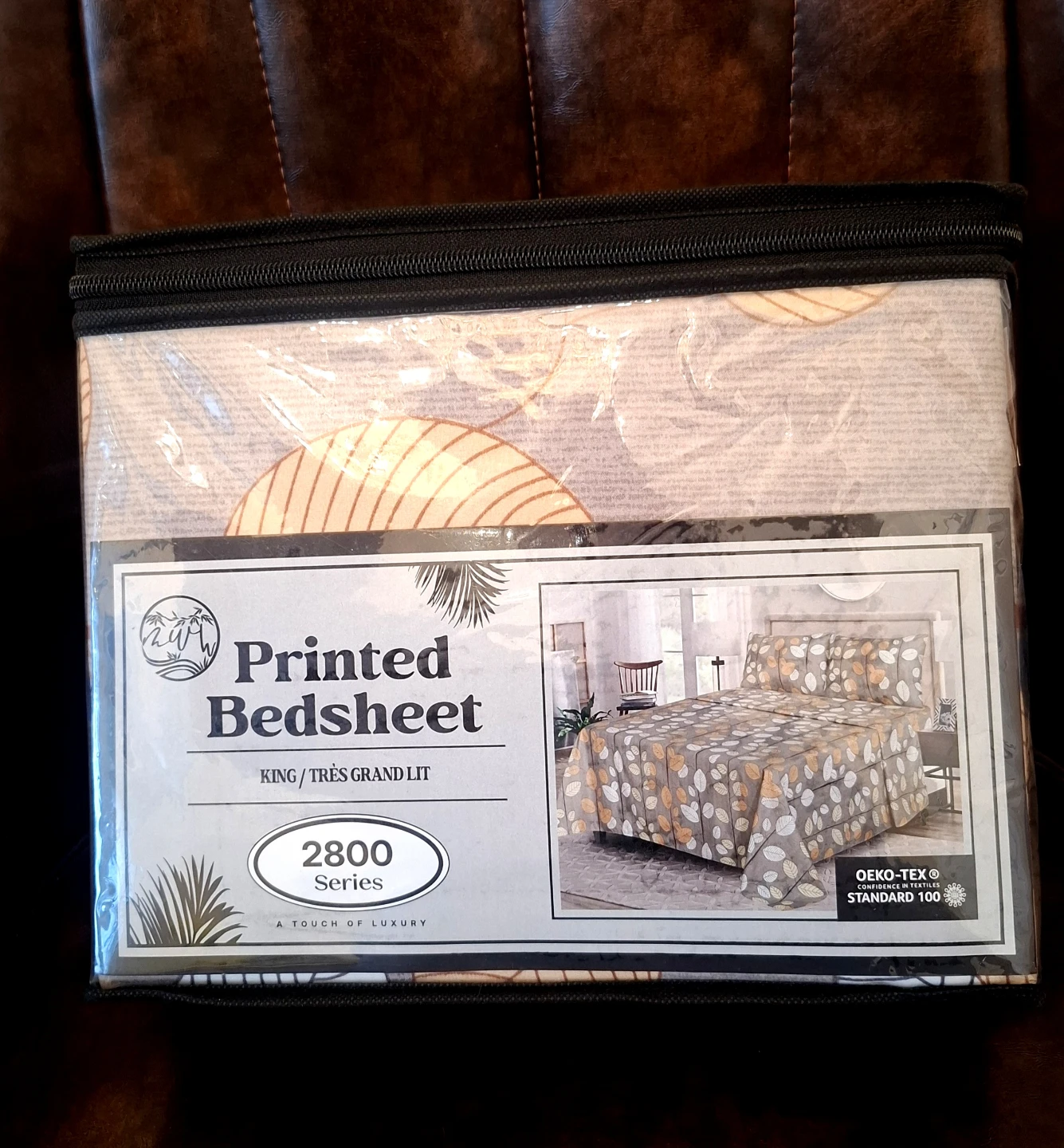 King Printed Bed Sheet Set - 2800 Series 4 pieces set