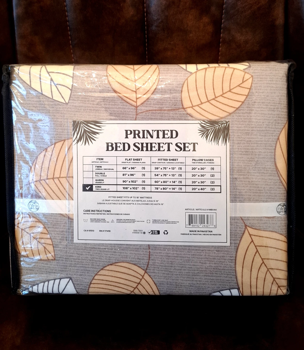 King Printed Bed Sheet Set - 2800 Series 4 pieces set - photo 2
