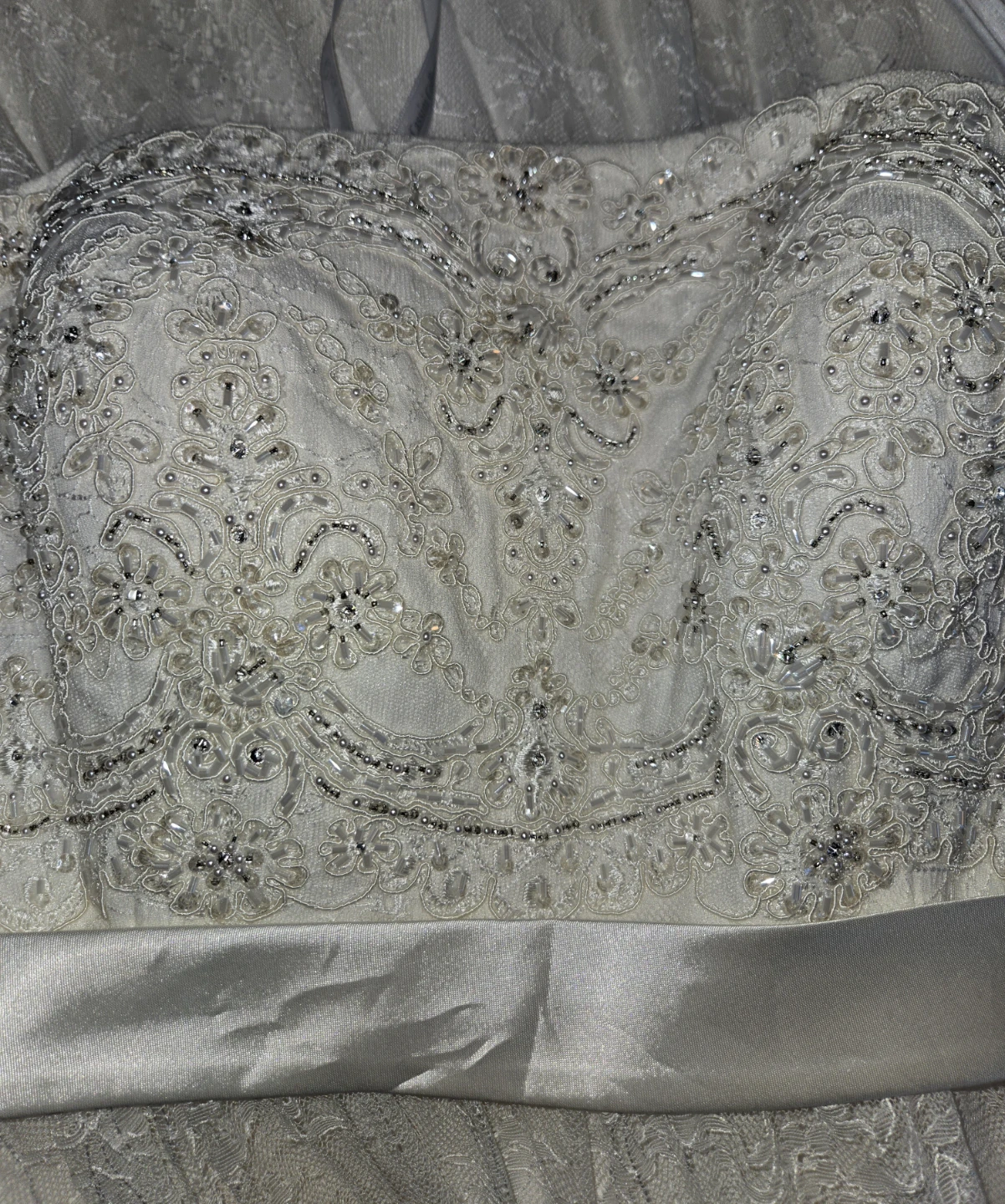 Strapless ivory wedding dress - photo 4