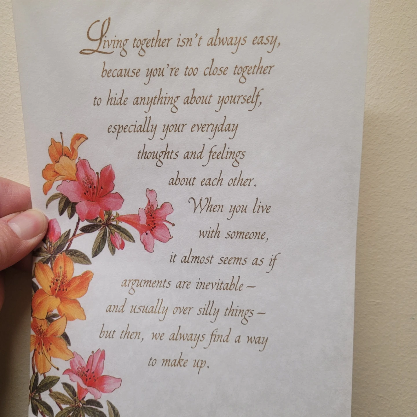 Living Together Friendship Card