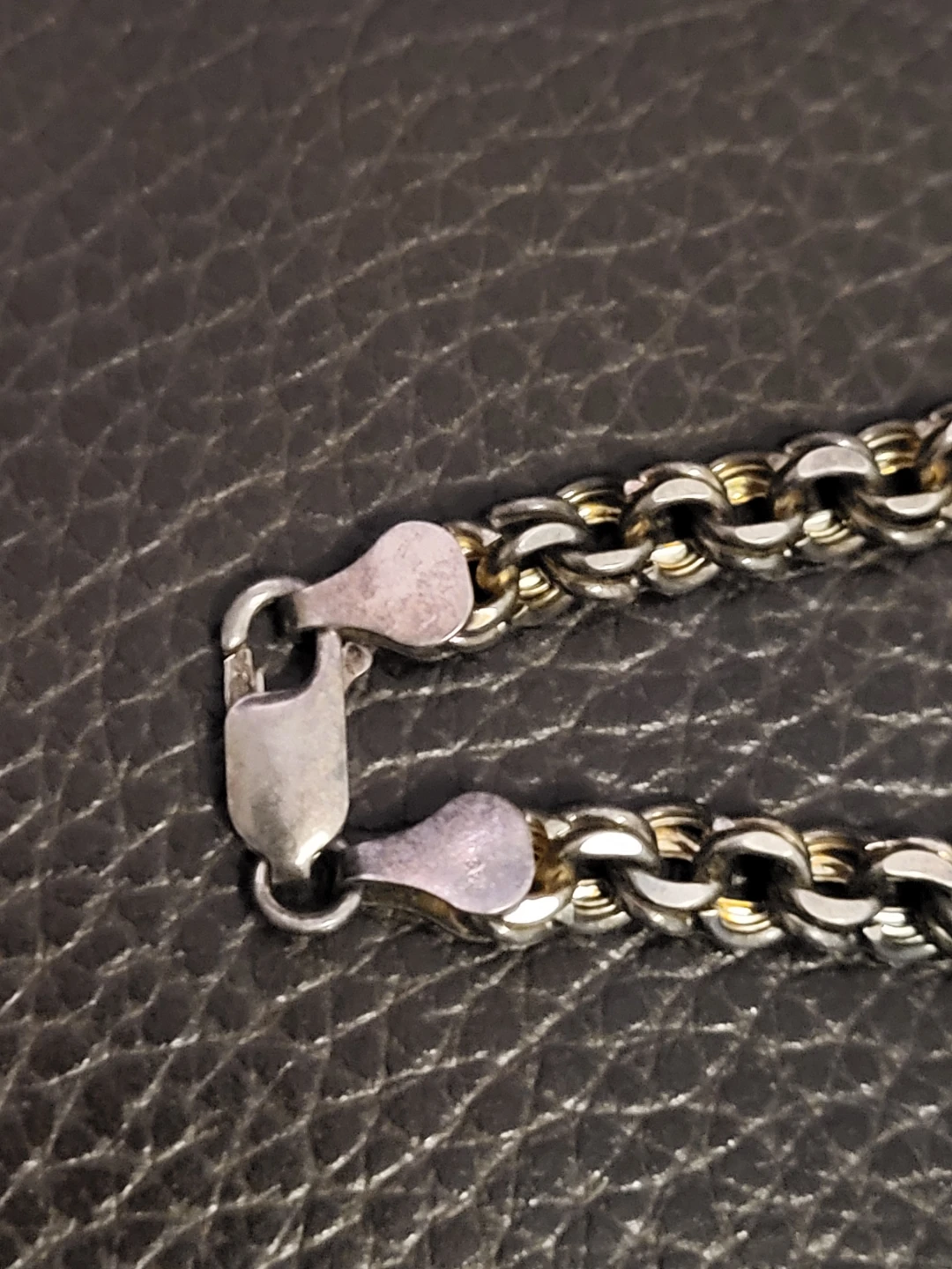 Solid 925 Sterling Silver Byzantine Link Bracelet - photo 4