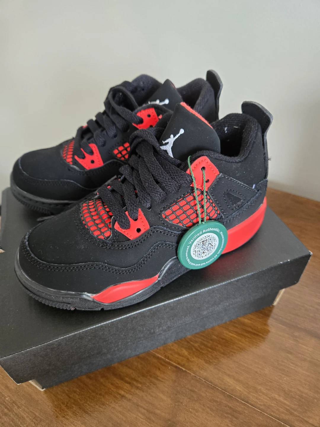 Jordan 4 Retro (PS) Black Multi-Color Toddler Shoes - photo 2