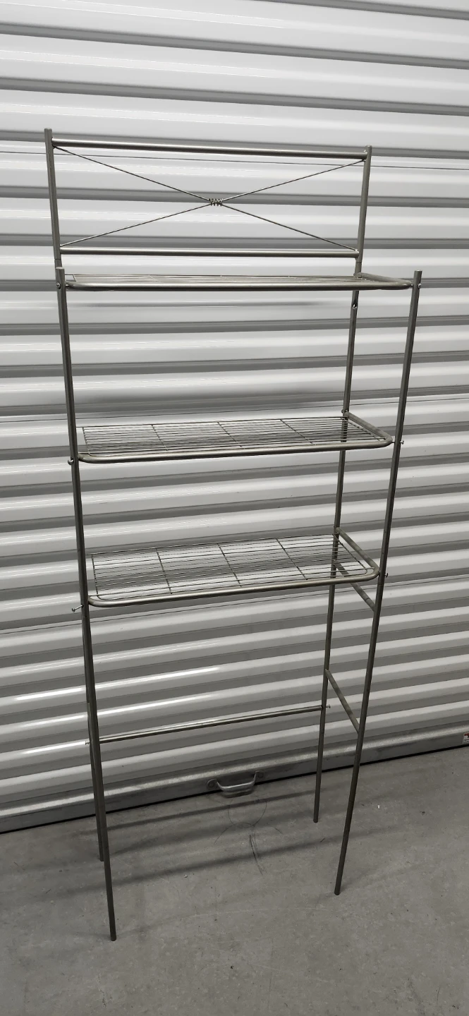 Steel washroom shelf