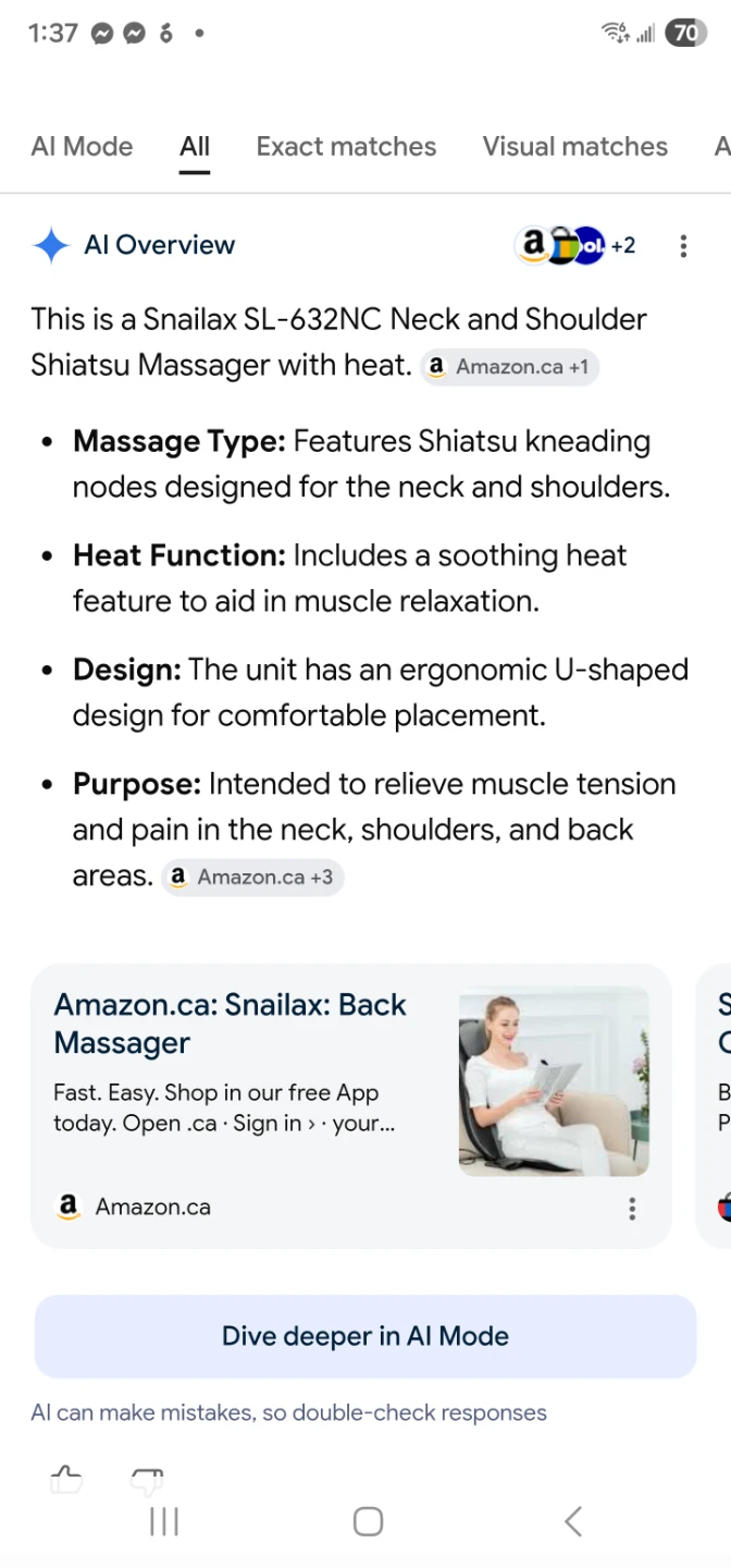 New Snailax Neck And Back Massager - photo 4