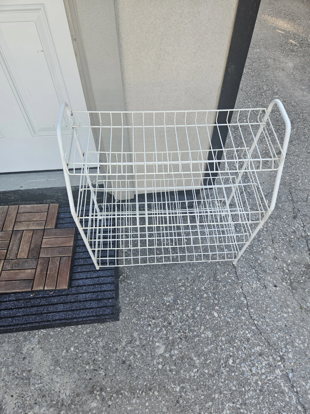 White Metal 3-Tier Shoe Rack/Storage Shelf - photo 2