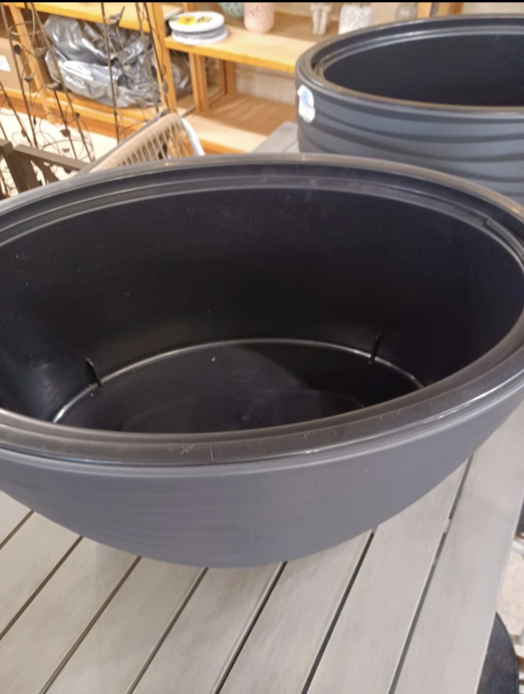 New oval Decorative Planter $20 each charcoal grey - photo 2