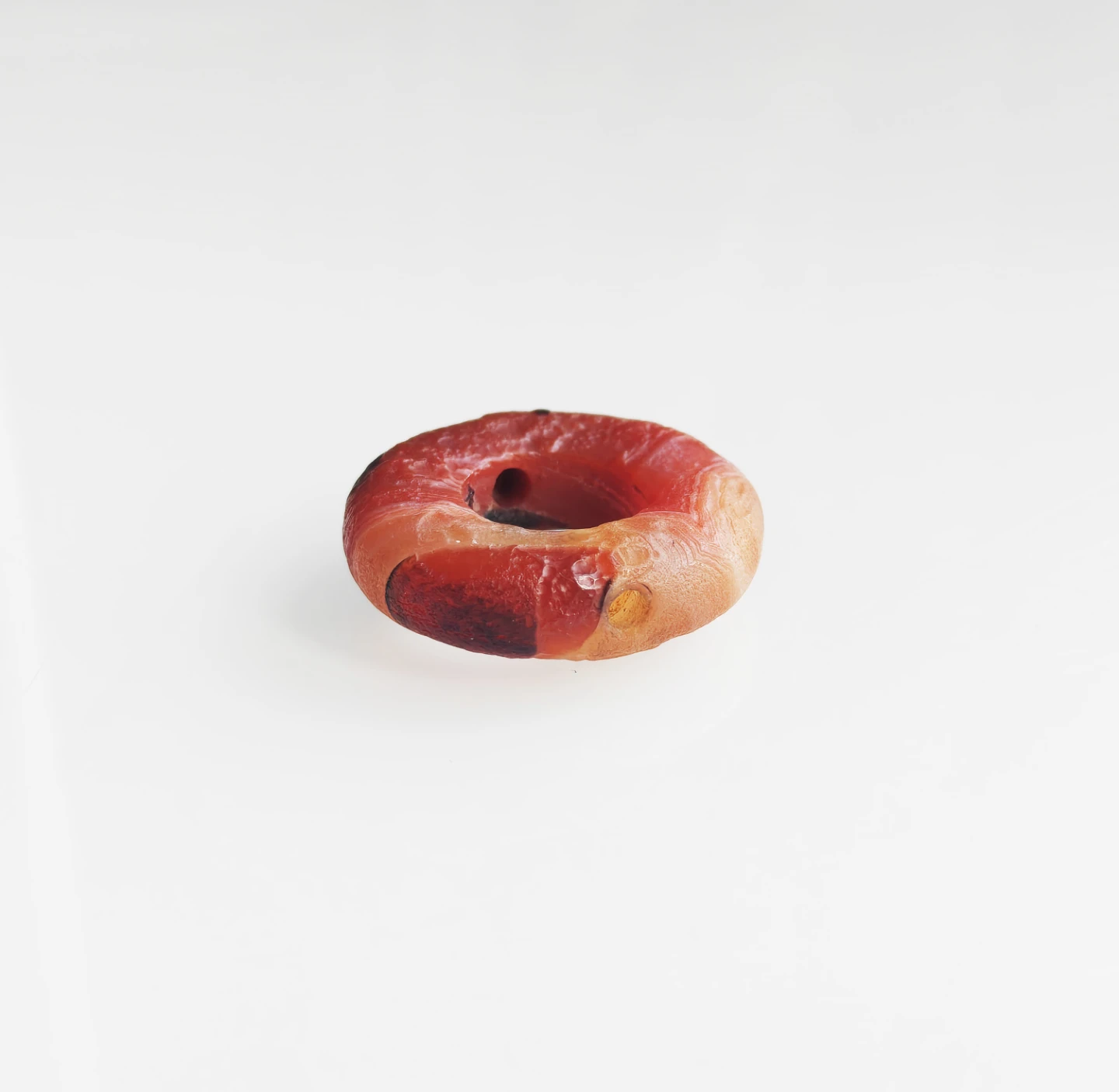 Tibetan Carnelian Agate Dzi Bead Ring Pendant Amulet Talisman - photo 3