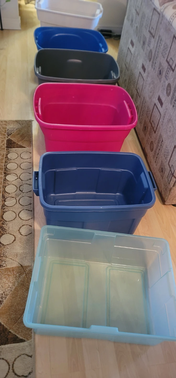 Assorted Plastic Storage Bins - photo 2
