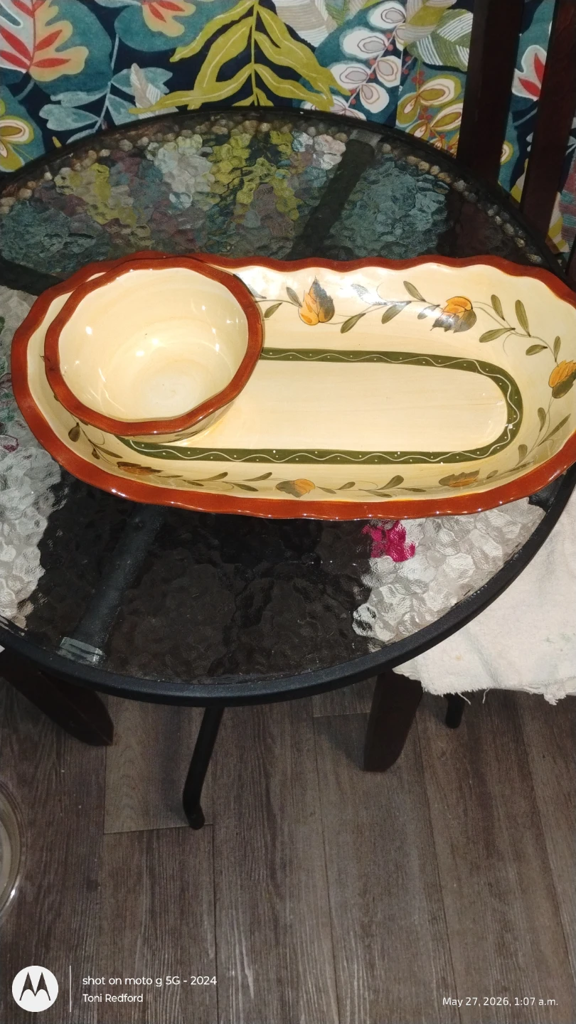 Ceramic Chip and Dip Platter - photo 2