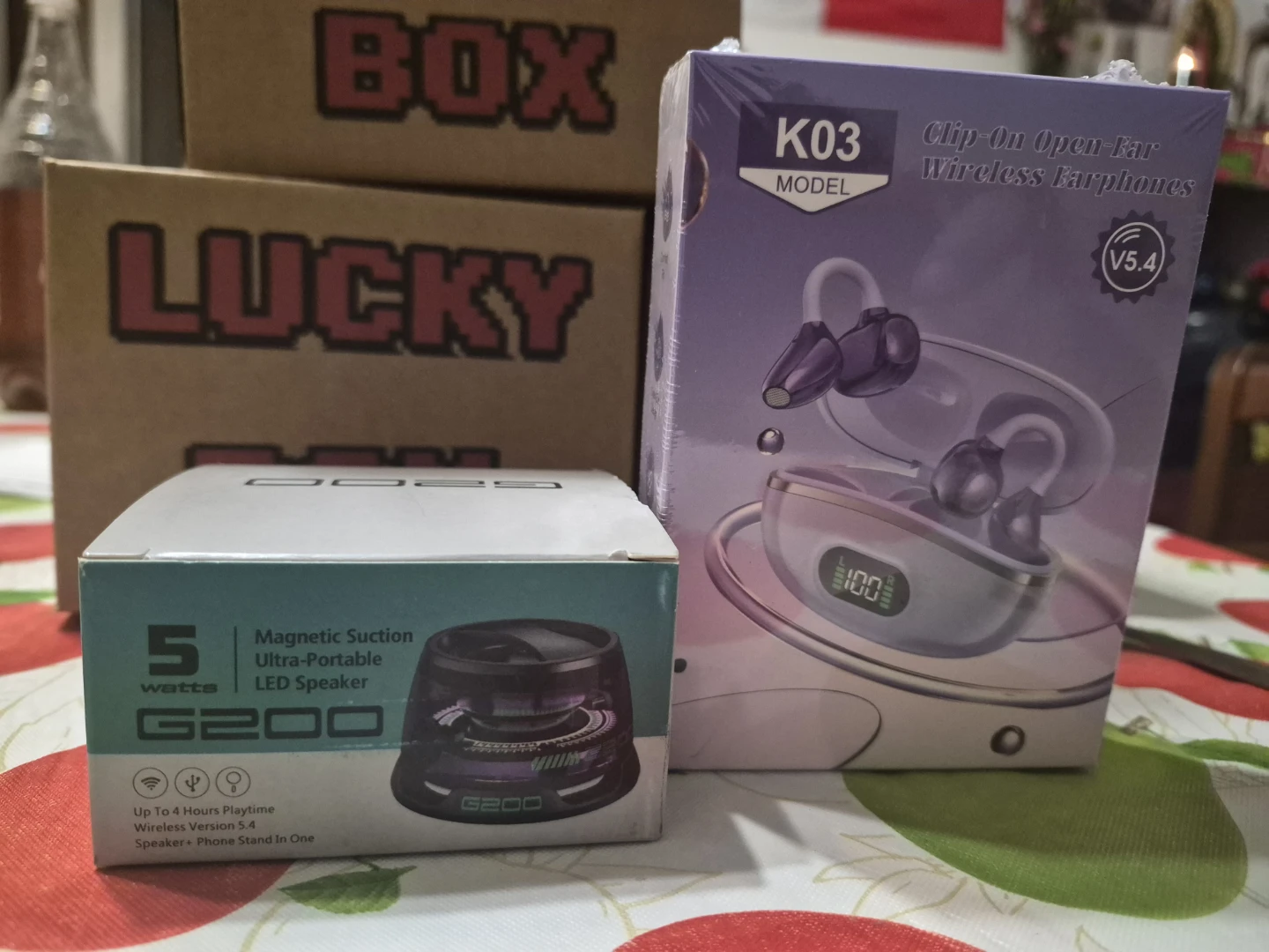 Caja sorpresa todo esta en tu suerte cosas electrónicos