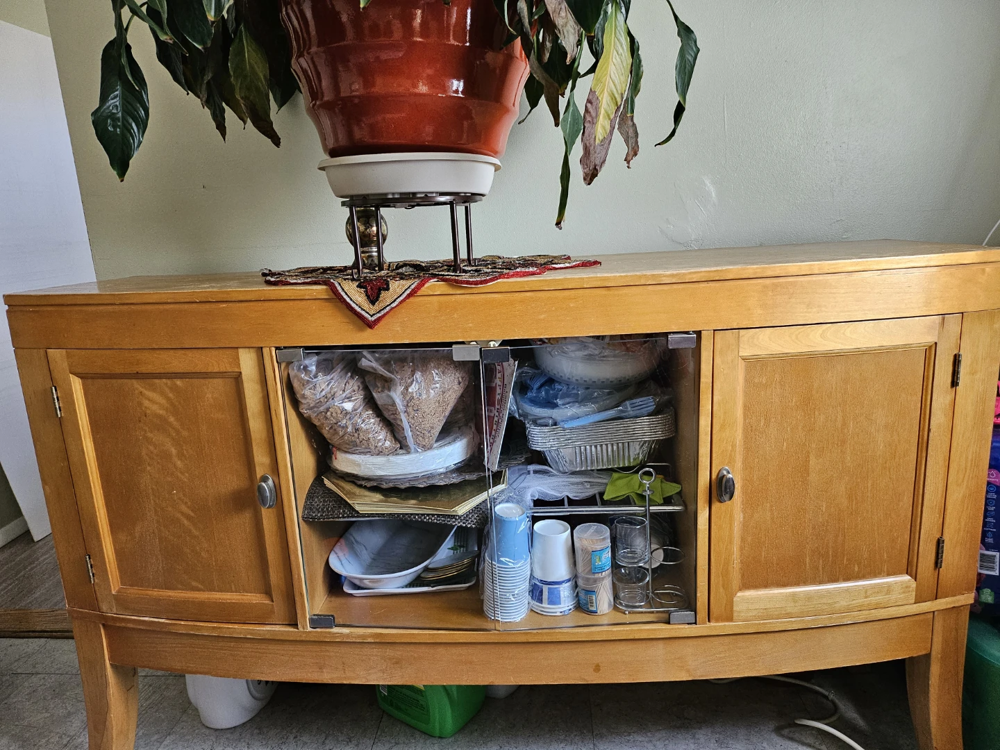 Vintage Wooden Sideboard Cabinet - photo 2