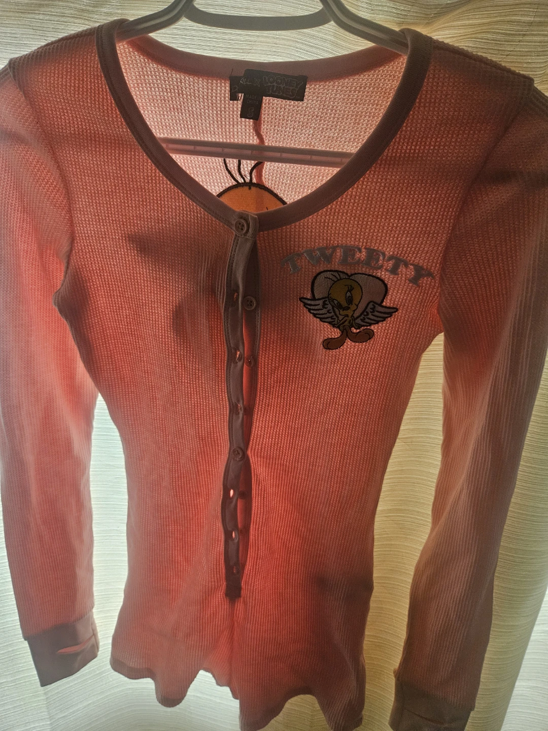 Looney Tunes Tweety Bird Thermal Long Sleeve Onesie