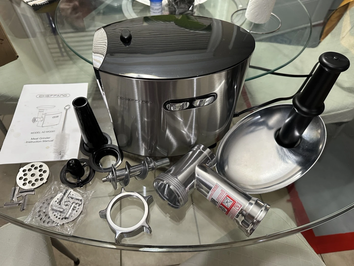 Chefano Meat Grinder AZ-MG091 - Silver