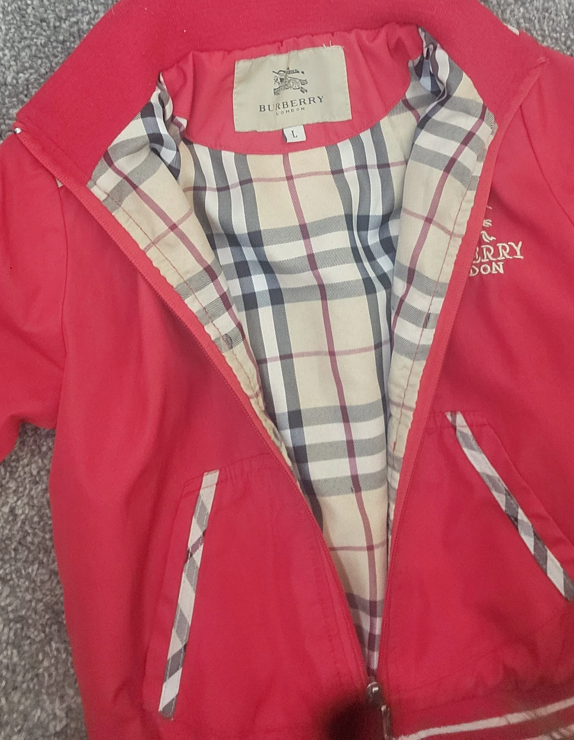 Burberry London Kids Red Track Jacket