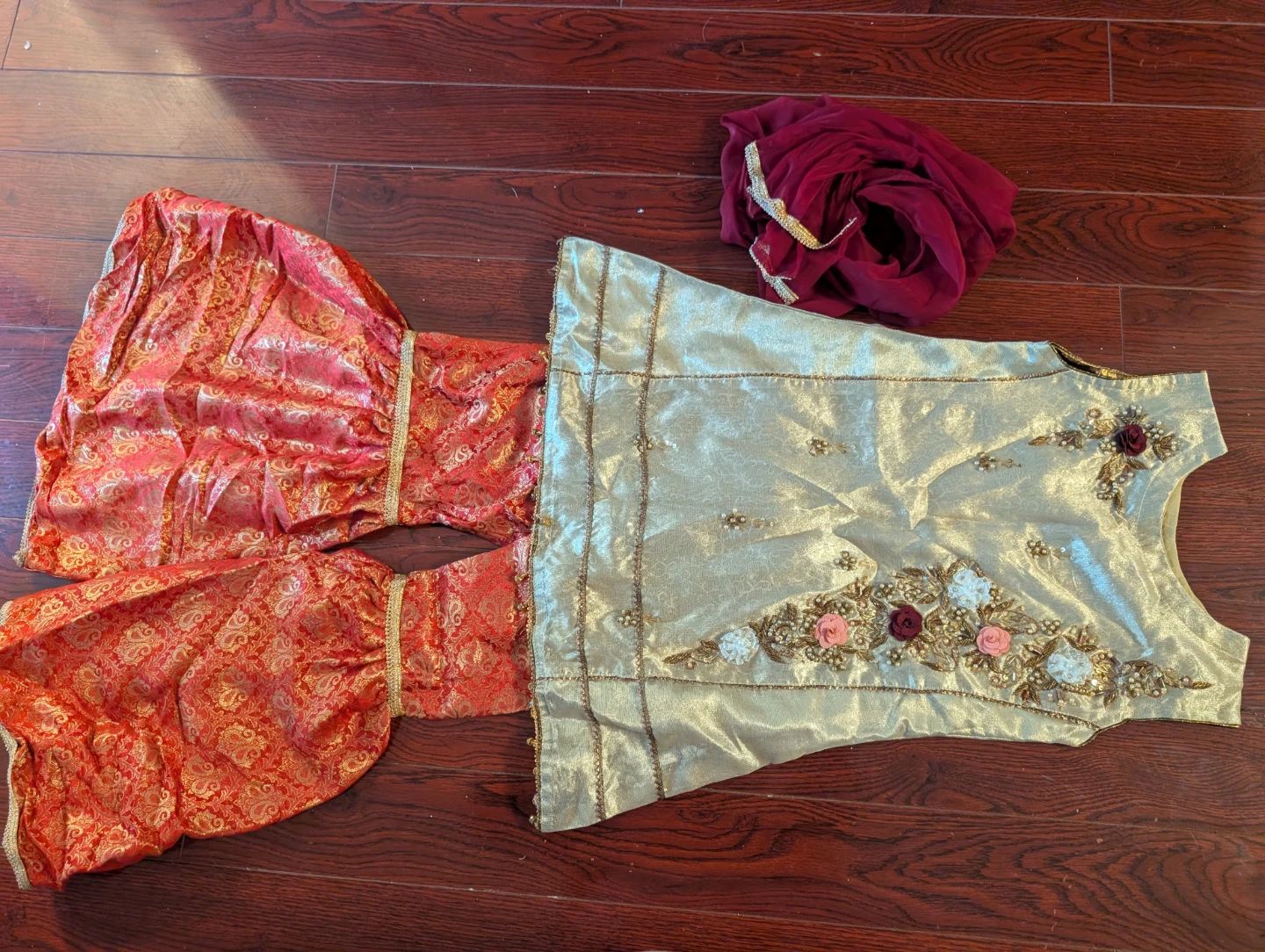 Girl's Embellished Gharara Set